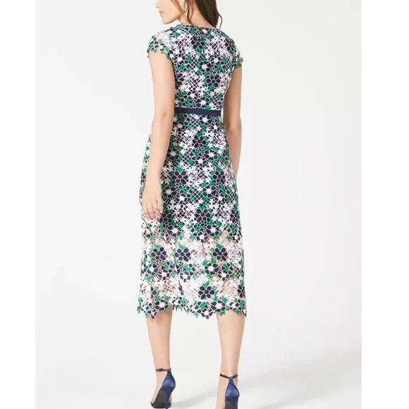 Foxiedox Floral Lace A-Line Maryem Midi Dress Size Extra Small - Picture 2 of 14